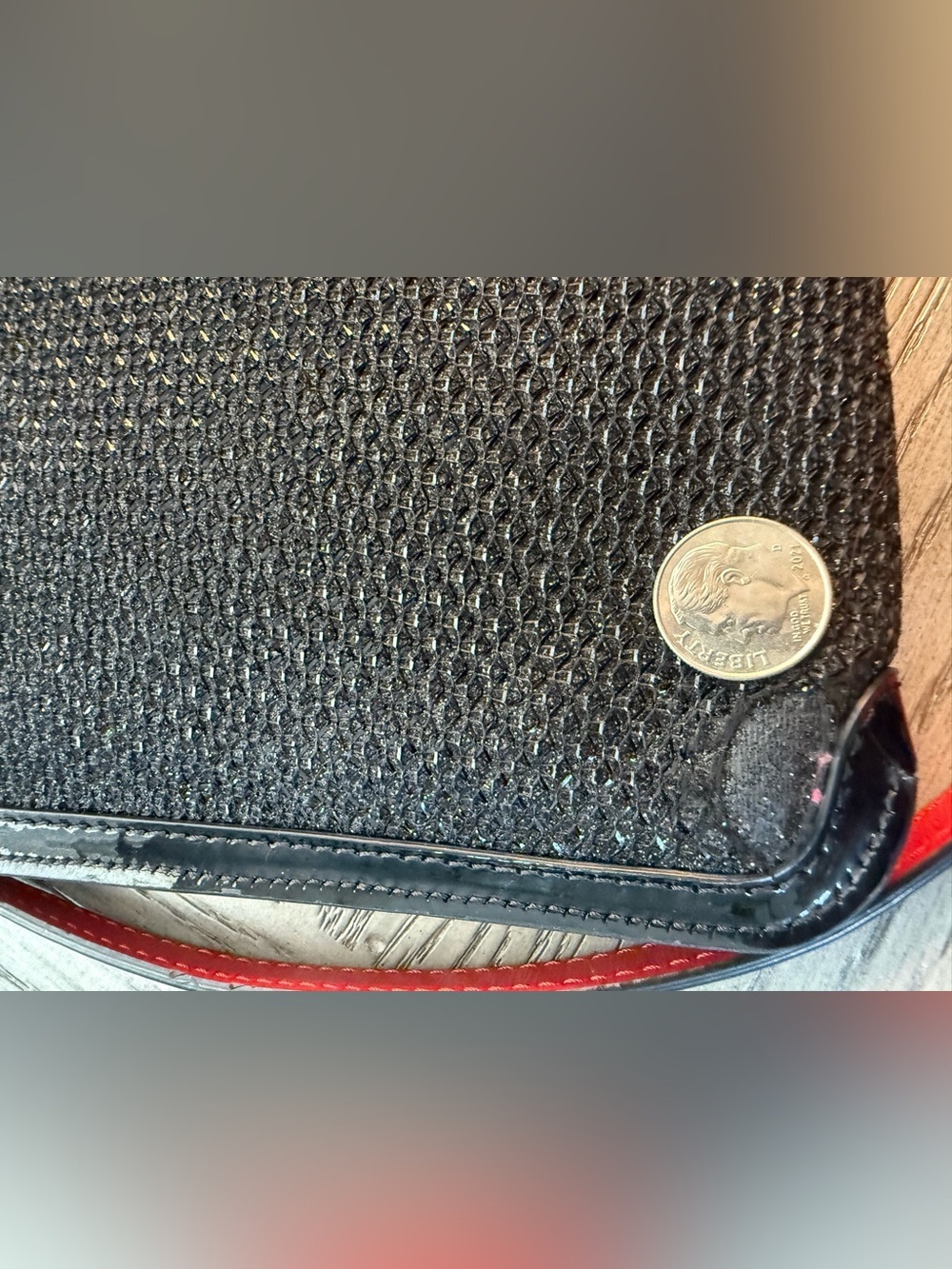 AUTHENTIC Christian Louboutin Black Studded‎ Crossbody + Entrupy COA 🔥 - Picture 12 of 13